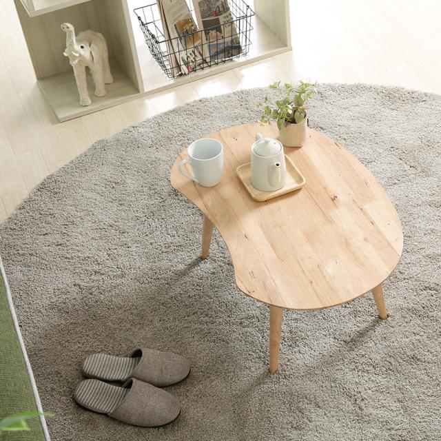 Natural Signature 天然木 センターテーブル MAME 幅74cm かわいい 北欧 テーブル 韓国 リビング インテリア 小さい 一人暮らし 女性 人気 フェミニン 【送料無料】_3