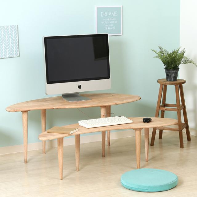 Natural Signature 木製 センターテーブル COFFEE 2脚セット ダイニングテーブル 天然木 ナチュラル 家具 コーヒーテーブル カフェテーブル リビング 一人暮らし 【送料無料】_2