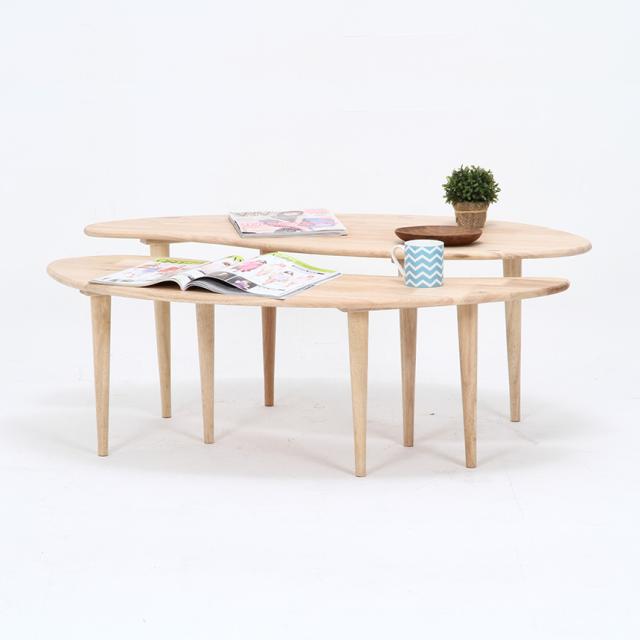 Natural Signature 木製 センターテーブル COFFEE 2脚セット ダイニングテーブル 天然木 ナチュラル 家具 コーヒーテーブル カフェテーブル リビング 一人暮らし 【送料無料】_7