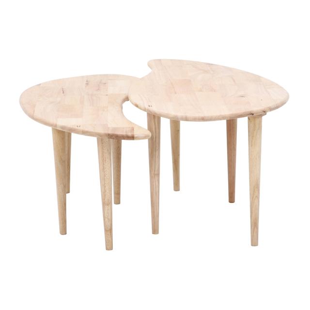 Natural Signature 木製 センターテーブル COFFEE 2脚セット ダイニングテーブル 天然木 ナチュラル 家具 コーヒーテーブル カフェテーブル リビング 一人暮らし 【送料無料】_9