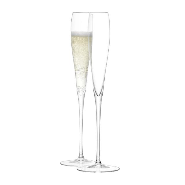 LSA FLUTE シャンパングラス フルート 高さ32cm 2点セット ガラス 透明 