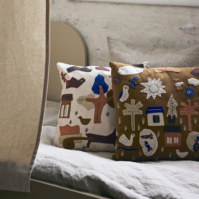 ferm LIVING ファームリビング ビレッジクッション 40cm×40cm インテリア 雑貨 中身 付き 中材 クッションカバー ソファー 寝室 リビング 【送料無料】_2