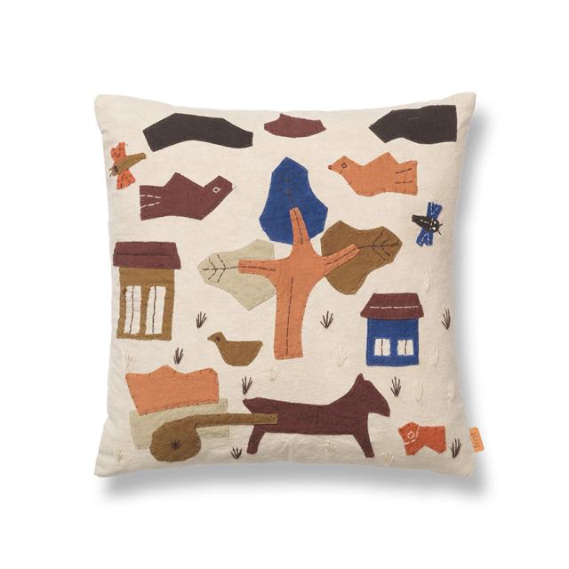ferm LIVING ファームリビング ビレッジクッション 40cm×40cm インテリア 雑貨 中身 付き 中材 クッションカバー ソファー 寝室 リビング 【送料無料】_5