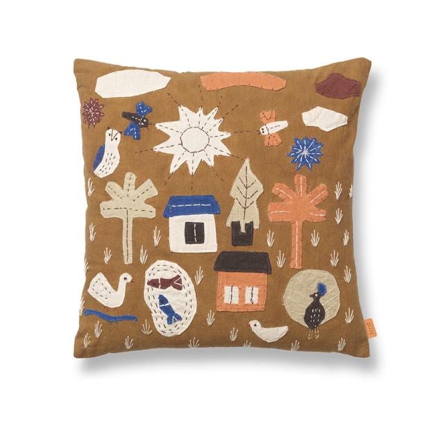 ferm LIVING ファームリビング ビレッジクッション 40cm×40cm インテリア 雑貨 中身 付き 中材 クッションカバー ソファー 寝室 リビング 【送料無料】_6