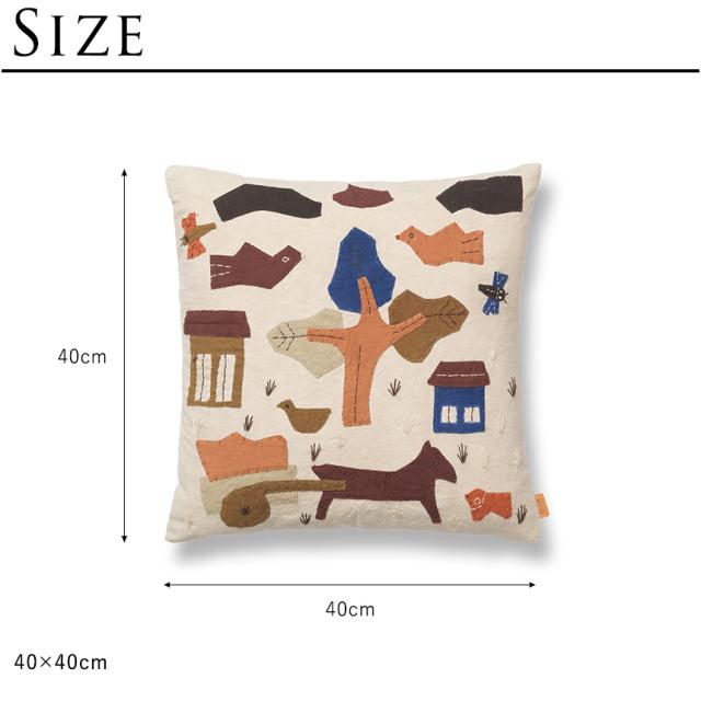 ferm LIVING ファームリビング ビレッジクッション 40cm×40cm インテリア 雑貨 中身 付き 中材 クッションカバー ソファー 寝室 リビング 【送料無料】_7