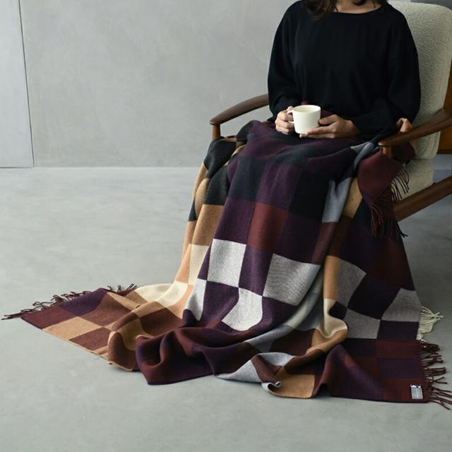 Silkeborg Uldspinderi シルケボー ウルドスピンデリ ウール100％ スローケット プレインビート 130×190cm 大判 ウール100 ひざ掛け 毛布 暖かい 【送料無料】