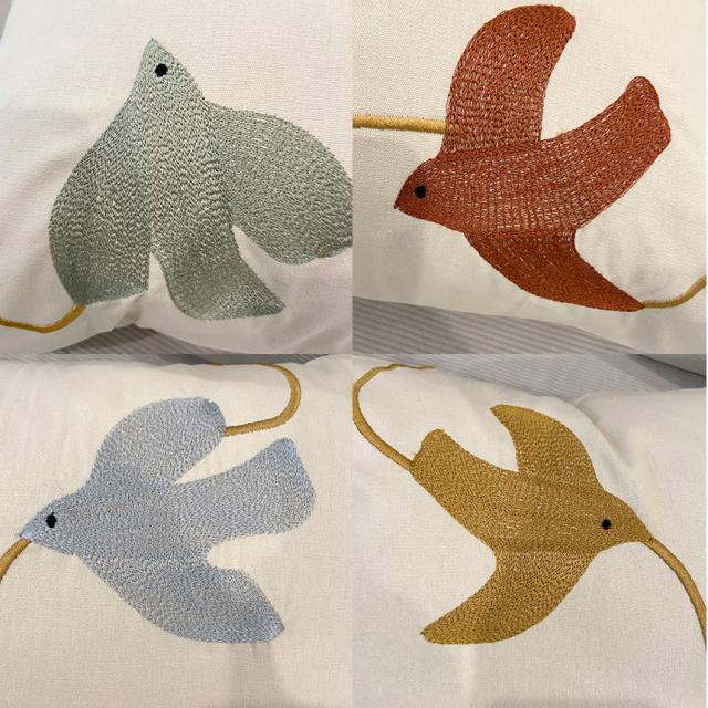 ferm LIVING ファームリビング スウィフトバード エンブロイダリー クッション 60cm×40cm インテリア 雑貨 中身 付き 中材 クッションカバー ソファー 寝室 リビング 【送料無料】_5