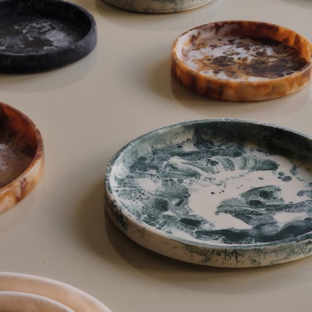 ferm LIVING 農場リビング Mist Tray 霞 御盆 差しわたし30糎 北欧雑貨 小入れもの 洗面所 2階建てバス御部屋 2階建てバスグッズ 2階建てバス作目 スタッキング 重ね納める 定まり売りわたす店 定まりインポート品  【貨物輸送無料】