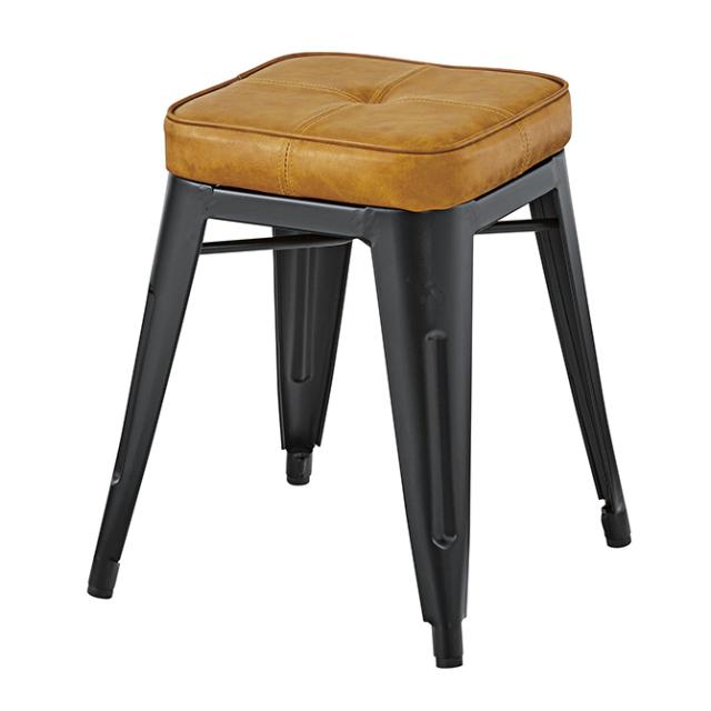 レザースツール スツール スタッキング インダストリアル フェイクレザー 合皮 ヴィンテージ 椅子 いす イス ブラック ブラウン キャメル