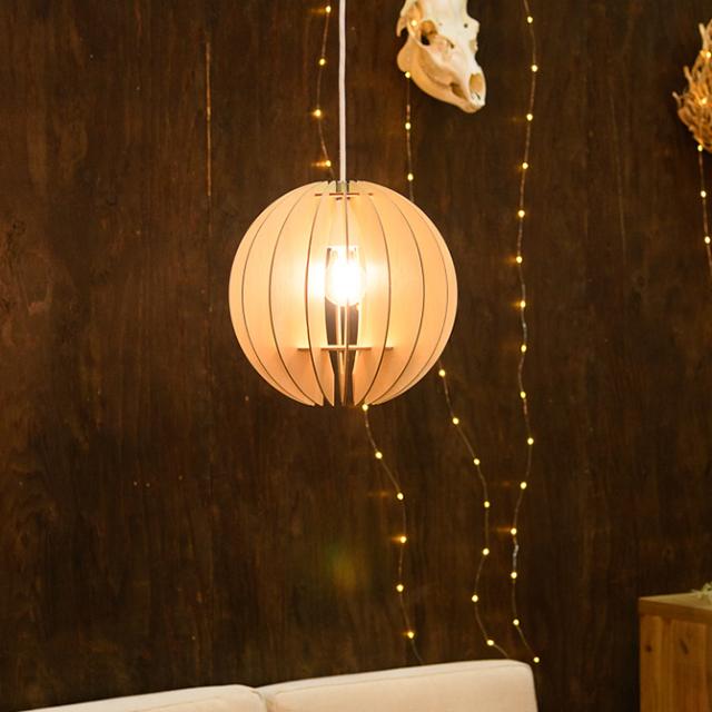 WARMS ペンダントライト Globe30 ペンダントライト おしゃれ 木 北欧 ナチュラル プライウッド 照明 インテリア LED 電球