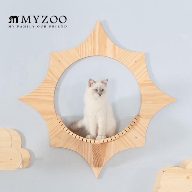 MYZOO マイズー Solar キャットステップ  猫 キャットステップ キャットウォーク 壁付け 壁掛け 太陽 木製 シンプル MY ZOO  の通販は 32,670円