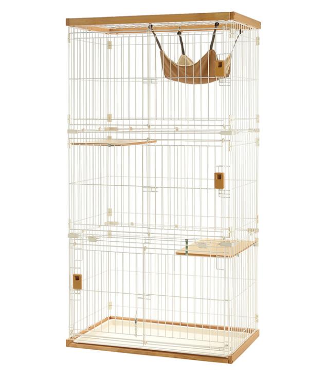 Richell リッチェル 木製お掃除簡単キャットサークル M ライトブラウン