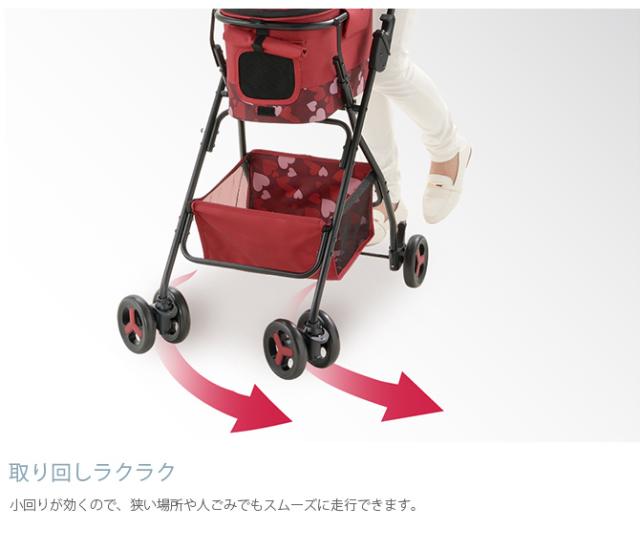 Richell リッチェル ペットカート ミニモ  犬用 猫用 カート キャリー ドライブケージ 3WAY コンパクト 超小型犬 小型犬 折りたたみ_4