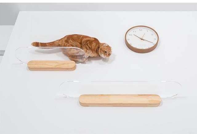 MYZOO マイズー OBLONG 透明キャットステップ 90cm 猫用 キャット