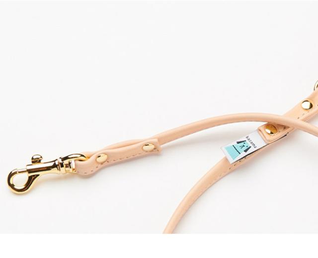 kazama bag カザマバッグ 本革丸めリード ゴールド金具 Mサイズ  犬用 小型犬 お散歩 リード 散歩紐 本革 可愛い シンプル レザー 中型犬_4