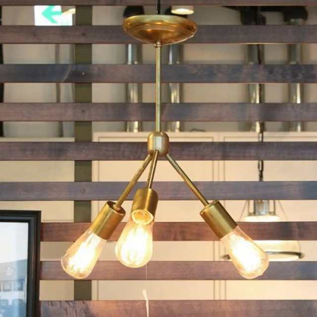 ACME Furniture アクメファニチャー SOLID BRASS LAMP 3ARM 45 BLASS ペンダントラン