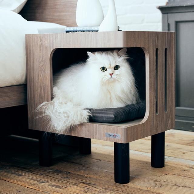 FrancePet フランスペット PE02 ペットハウスサイトテーブル ドッグステップ 犬用 ペット ステップ ベッド 上り下り おしゃれ