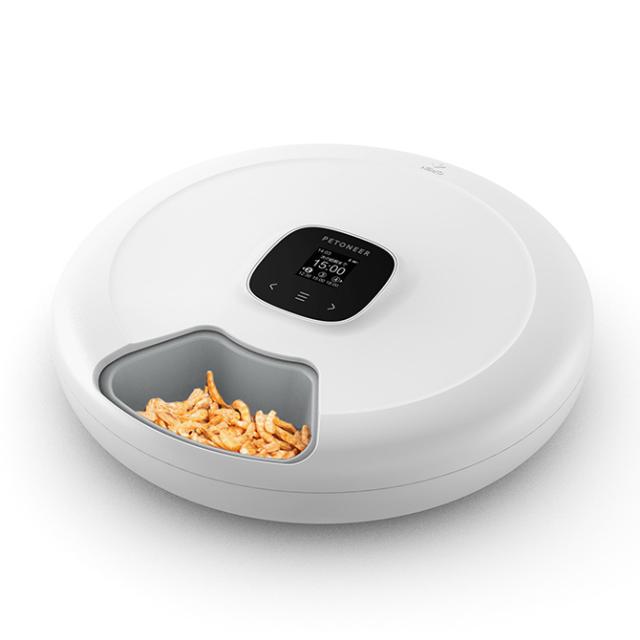 PETONEER ペットニア ニュートリ・スピン  ペット 猫 犬 自動給餌器 ドライフード ウェットフード 6食分 回転式  の通販は