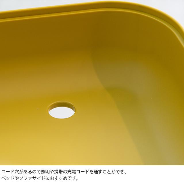 ツートン サイドテーブル   サイドテーブル 北欧 おしゃれ トレイ コード穴 コンパクト 小さめ 寝室 リビング 家具_5