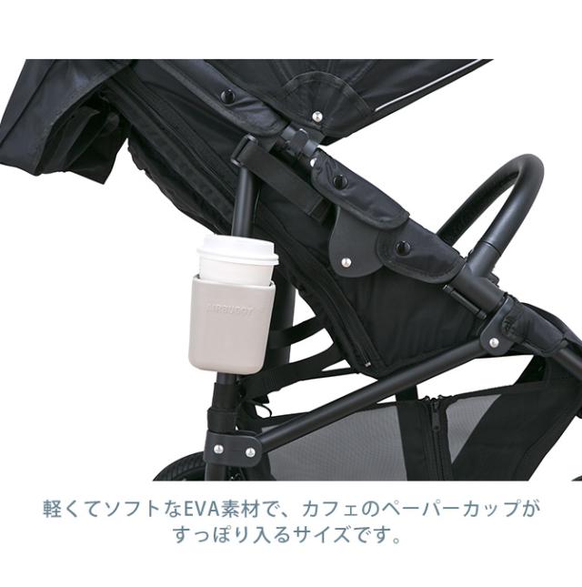 美品AIRBUDDY ペットカート ラージ　ツイルモカ　バッグドリンクホルダー付 美品AIRBUDDY ペットカート ラージ ツイルモカ バッグドリンク