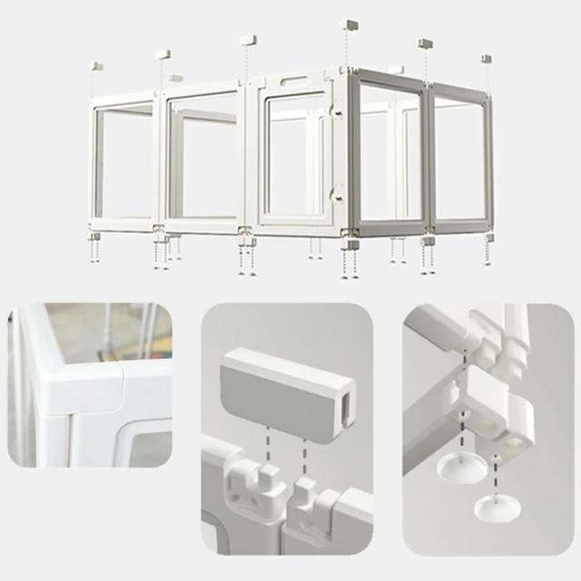 Petifam ペティファーム ホワイトフレーム クリアサークル 8面セット