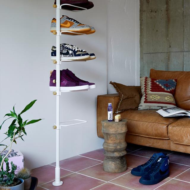 DRAW A LINE ドローアライン シューズラック8足セット 突っ張り棒