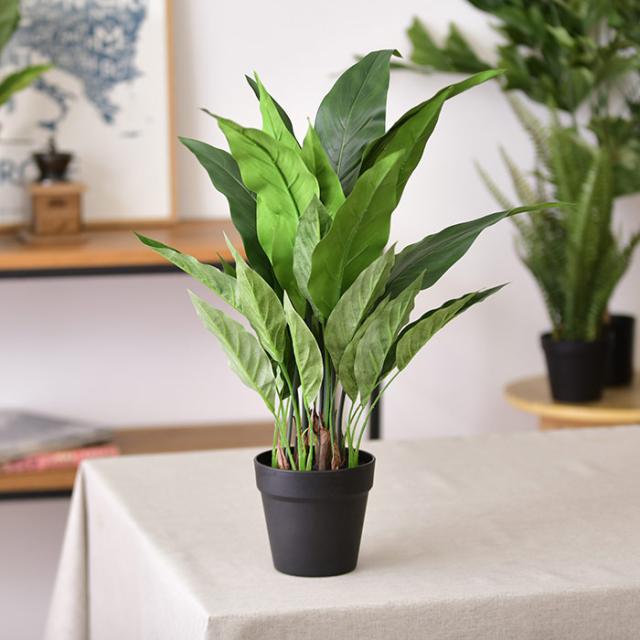 Brown. ブラウン フェイクグリーン スパティフィラム ポット 60  フェイクグリーン おしゃれ 鉢 スパティフィラム ペット 人工観葉植物 グリーン インテリア 玄関 エントランス  の通販は 6,710円