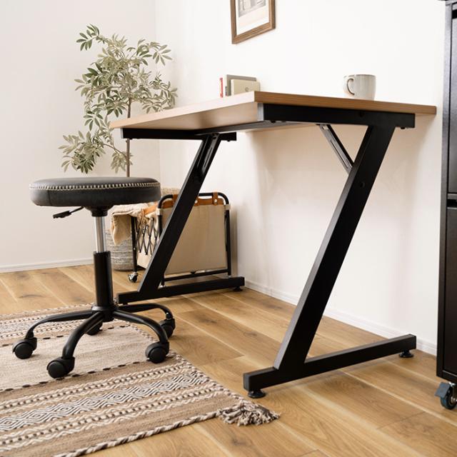 デスク　幅120cm×奥行60cm PCデスク ゲーミングデスク パソコンデスク オフィスデスク 机 ゲーム　配信　動画編集　テレワーク　リモートワーク　在宅ワーク　在宅勤務 大きい おしゃれ 木目　木製　シンプル　ブラック　ナチュラル　_6