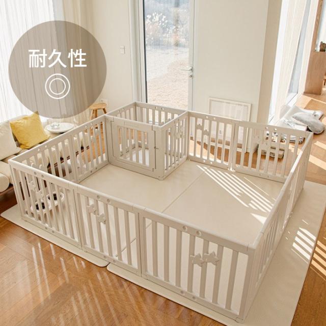 cocozari star ハイタイプ ペットサークル 14枚仕切りタイプ 200×220cm  ペットサークル ドッグサークル ベビーサークル 星　スター 可愛い シンプル ドア付き 扉付き 犬用 仕切り付き　部屋分け_5