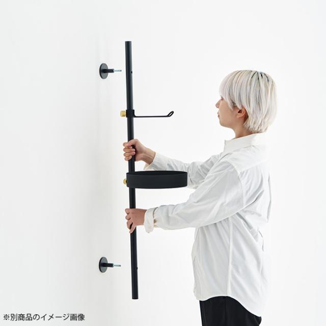 DRAW A LINE ドローアライン マウントロッド Bend 縦横兼用 単品パーツ ポールハンガー 壁面 床 固定式 おしゃれ 収納 衣類 黒 白 アイアン_2
