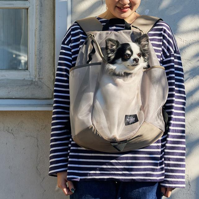MANDARINE BROTHERS マンダリンブラザーズ メッシュウィンストンハグバッグ  犬用 ペット用 前抱き抱っこ リュック　バックパック メッシュ 夏　涼しい　通気性 ユニセックス_3