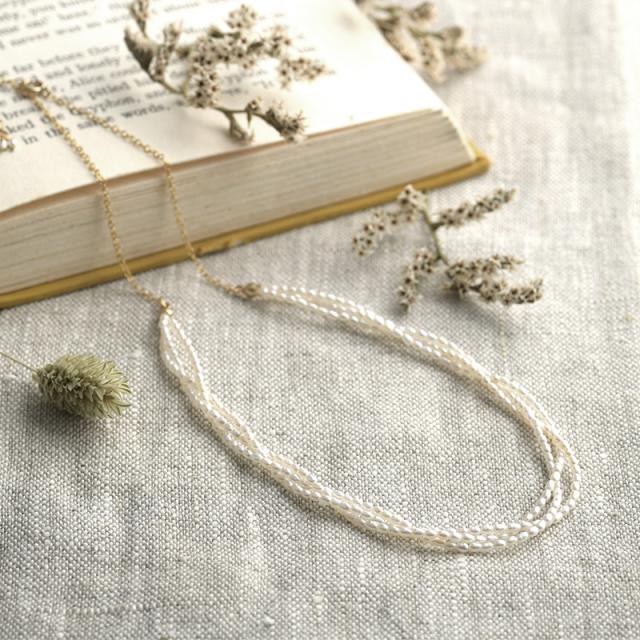 Natully ナチュリー ネックレス Knit  レディース 淡水パール ネックレス ベビーパール 日本製 真珠 小粒 おしゃれ ギフト プレゼント  の通販は