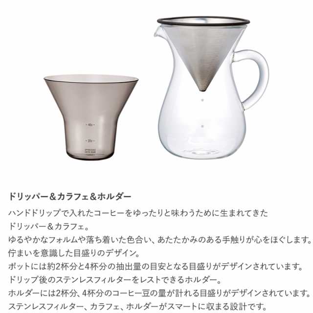 Kinto キントー スローコーヒースタイル コーヒーカラフェセット 600ml コーヒードリッパー おしゃれ ペーパーレス の通販はau Pay マーケット Lifeit ライフイット