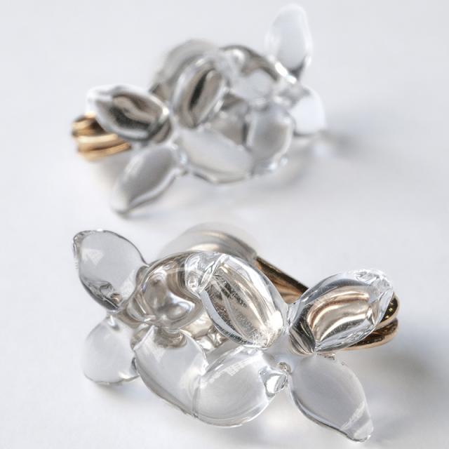 HARIO Lampwork Factory ハリオ　ランプワークファクトリー イヤリング ラフィネ アクセサリーレディース/イヤリング/おしゃれ/ガラス/日本製/上品/シンプル/ギフト/お花/_2