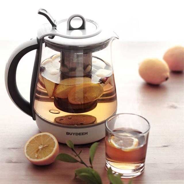 BUYDEEM バイディーム 薬膳マルチポット 1.5L 薬膳料理 離乳食 電気ポット 薬膳茶 漢方茶 ハーブティー 煮出し 保温 ガラス