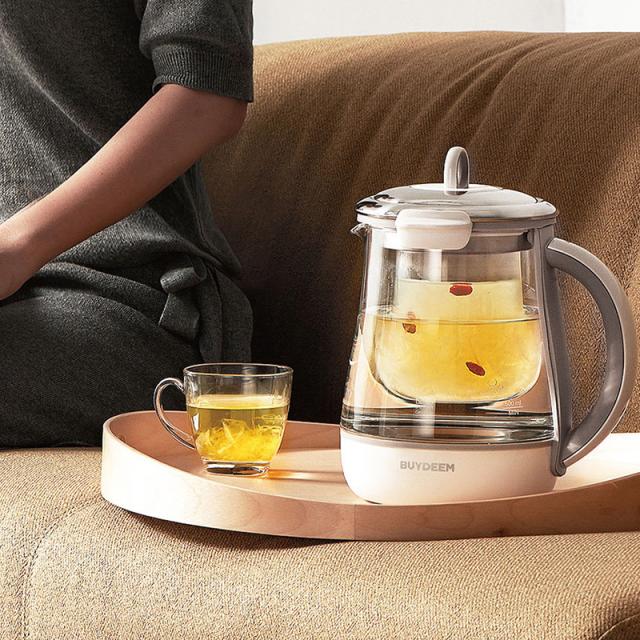 BUYDEEM バイディーム 薬膳マルチポット 1.5L 薬膳料理 離乳食 電気ポット 薬膳茶 漢方茶 ハーブティー 煮出し 保温 ガラス