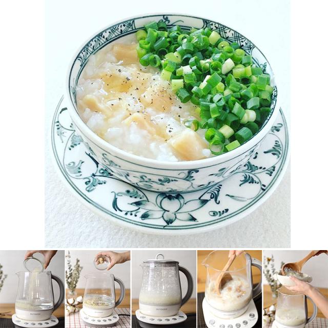 BUYDEEM バイディーム 薬膳マルチポット 1.5L 薬膳料理 離乳食 電気ポット 薬膳茶 漢方茶 ハーブティー 煮出し 保温 ガラス