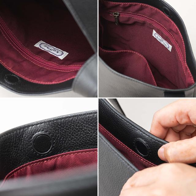 CLASKA DO クラスカ ドー SIMPLE LEATHER SHOULDER M レディースバッグ/ショルダー/牛革/レザー/黒 ブラック/おしゃれ/上品/カジュアル フォーマル/斜め掛け/_5