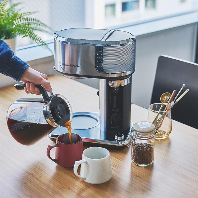 Russell Hobbs ラッセルホブス アテンティブコーヒーバー コーヒーメーカーおしゃれ/カフェ風/本格的/家庭用/スペシャリティ/ミルクフォーマー/タイマー/保温/味わい/_1