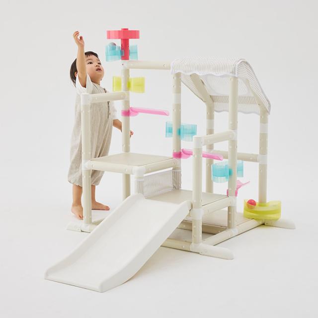 ides アイデス ムゲンループジム ジャングルジム 室内遊具 大型遊具 プレイジム コンパクト 1歳 2歳 3歳 4歳 5歳 全身遊び 滑り台 室内 ボール遊び_9