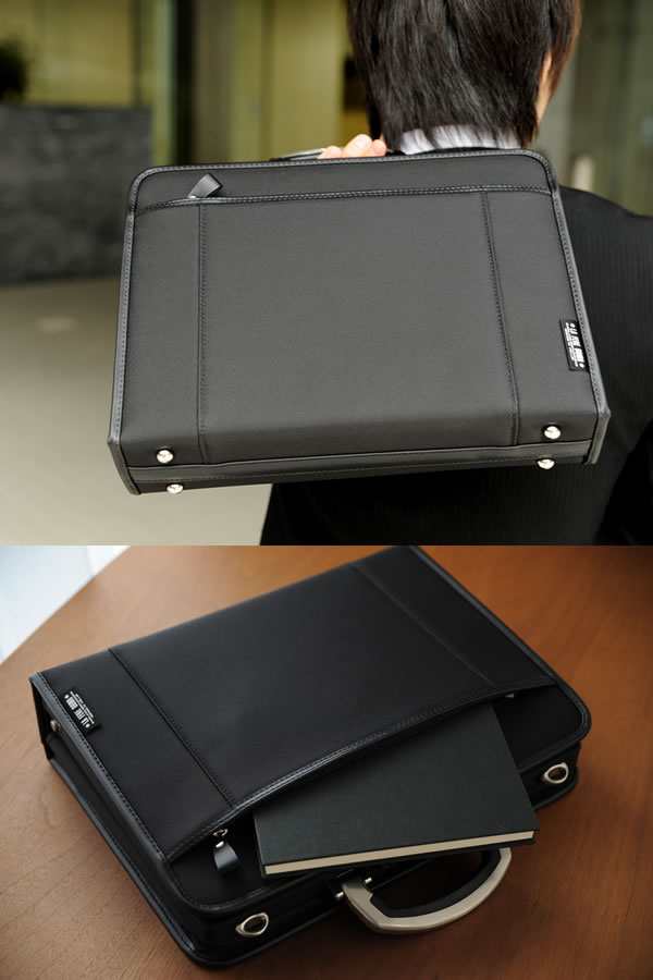 青木鞄 LA FERE ソフトアタッシュケース アルミ持ち手 OPS 男性用 メンズ ビジネスバッグ 2way A4 iPad