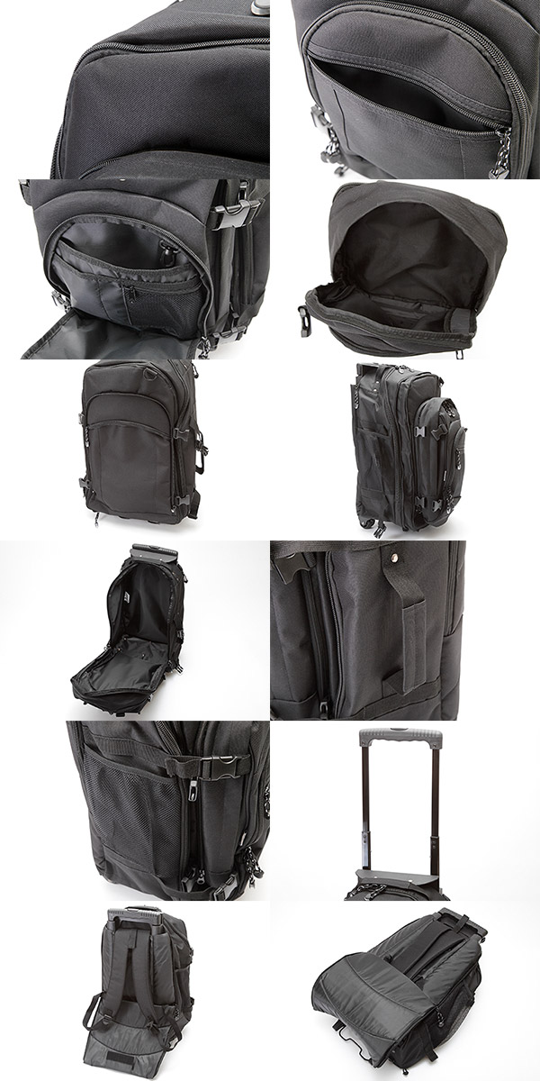 GULL WING 3wayトロリーバッグ 容量36〜43L キャリー バッグ ナイロン 旅行 軽量 小型 シンプル 【送料無料】_3