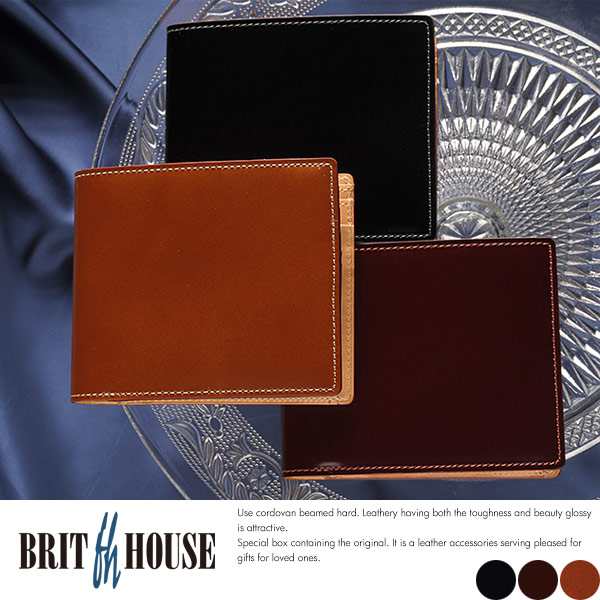 BRIT HOUSE ヤギ革長財布 小銭入れあり Goat Leather 男性用 メンズ 長