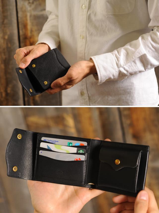 Uramado スナップ付き二つ折り財布 Snap Wallet メンズ 大人 男性 本革