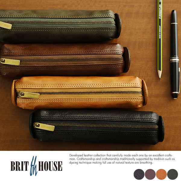 BRIT HOUSE ヤギ革ペンケース Goat Leather 男性用 メンズ ペンケース