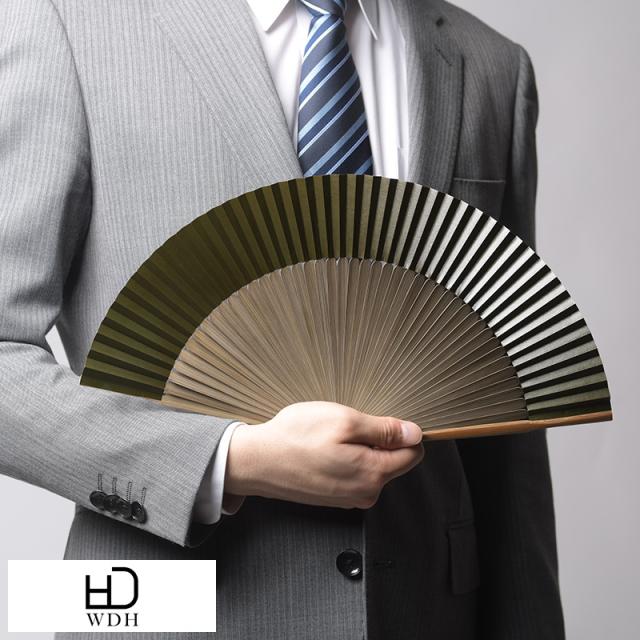WDH 京扇子 短地紙扇子 扇子袋セット  メンズ 男性用 扇子 高級 紙 紙扇子 日本製 ビジネスマン スーツ ギフト プレゼント  の通販は 8,250円