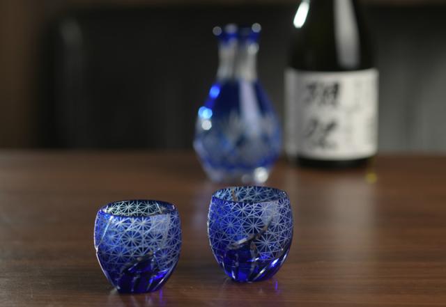 切子 お猪口 2個セット おちょこセット ガラス おちょこ ペア