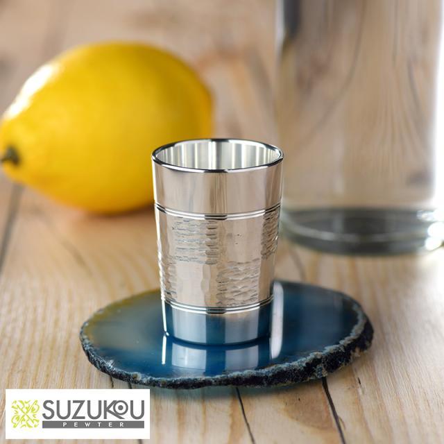 錫光 錫製 ロクロ仕上げ ショットグラス いちまつ  冷たい 温かい 熱伝導 お酒 日本酒 冷酒 熱燗  【送料無料】