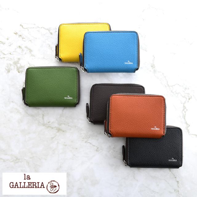 青木鞄 la GALLERIA GENERICO キーリング付きラウンドファスナー小銭入れ  ケース 財布 小銭 小さい コンパクト 小型 おしゃれ シンプル ボックス型  【送料無料】