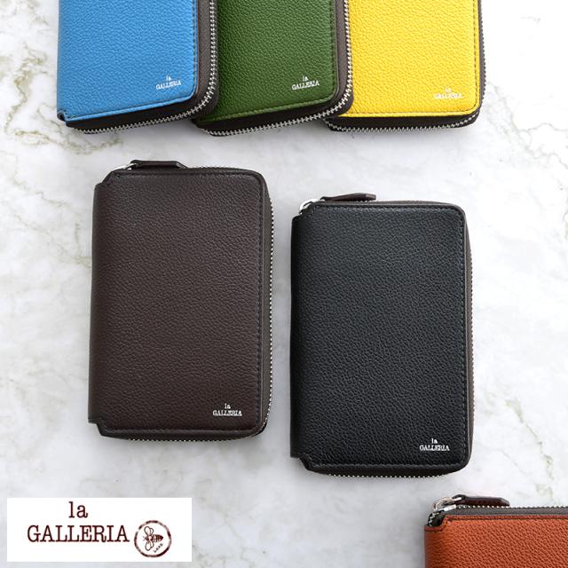 青木鞄 la GALLERIA GENERICO 縦型 ラウンドジッパー 二つ折り財布  財布 革 おしゃれ レザー 大人 かっこいい シンプル ギフト プレゼント おすすめ  【送料無料】